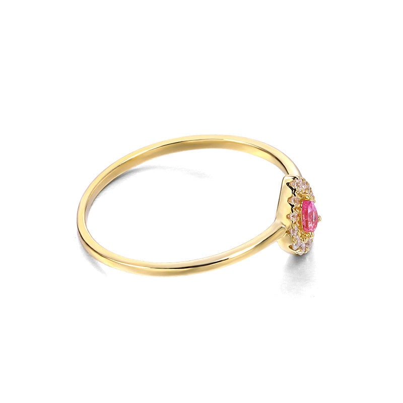 9K Gold Waterdrop Gemstone Ring | Unique & Elegant Design, Perfect for Everyday Wear or Special Occasions, Timeless Jewelry for Women