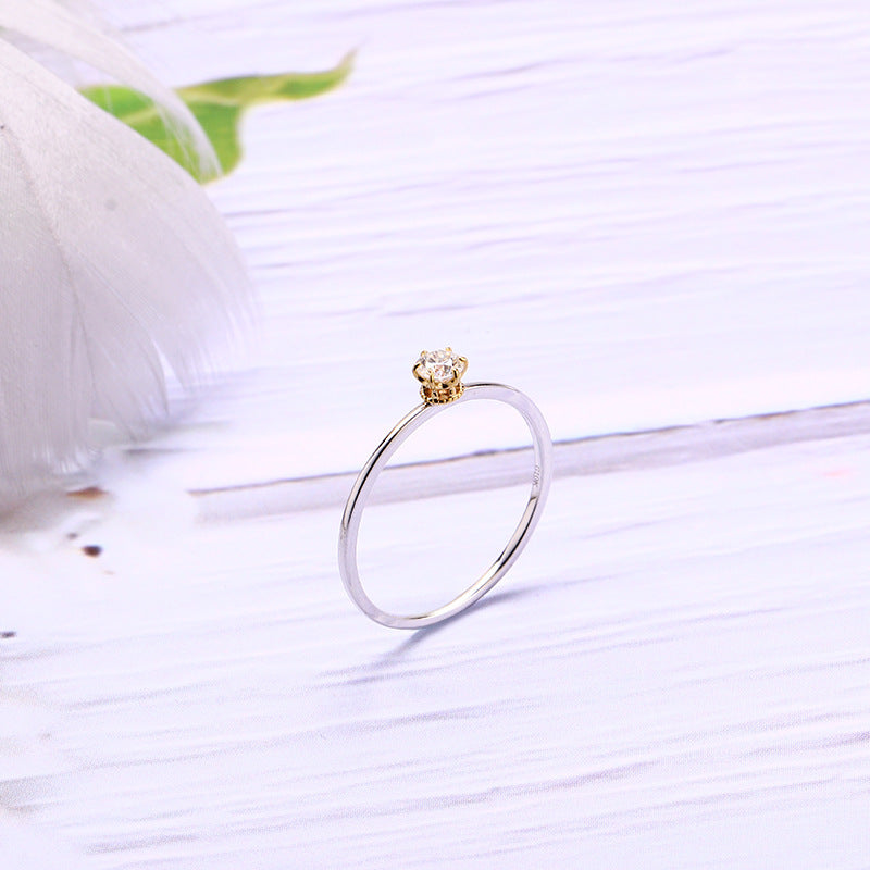 10K Gold Classic Six-Prong Moissanite Ring | Timeless & Elegant, Perfect for Engagement, Wedding, and Anniversary Gifts, Romantic Jewelry for Women, Ideal for Valentine’s Day