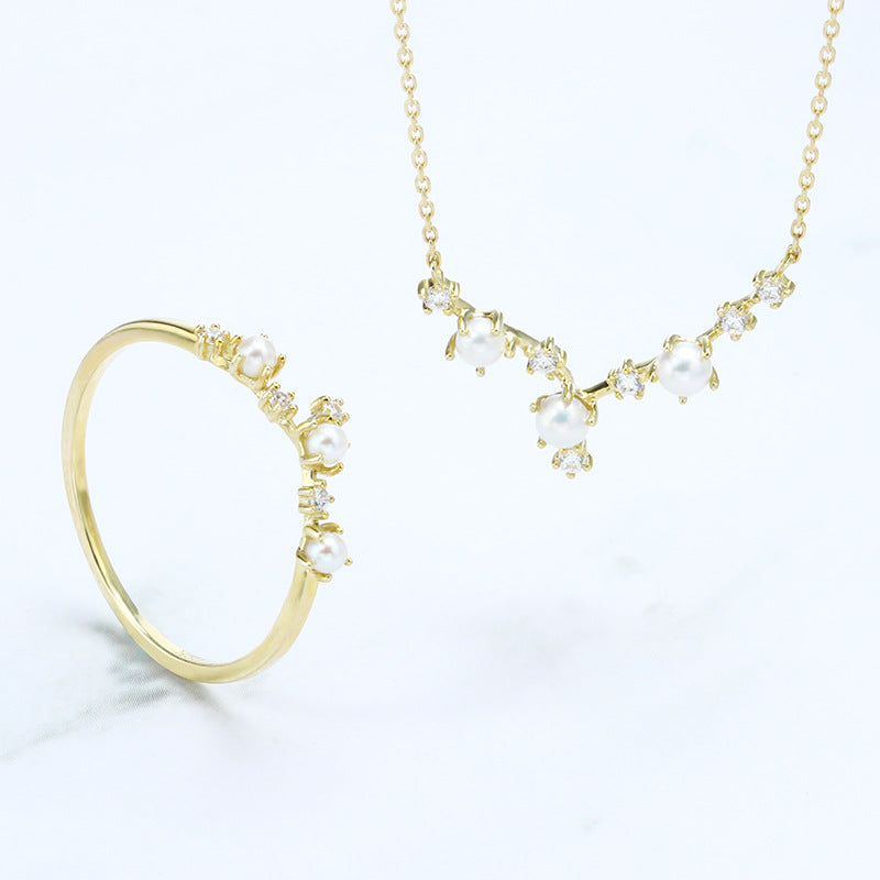 9K Gold Big Dipper Zodiac Necklace