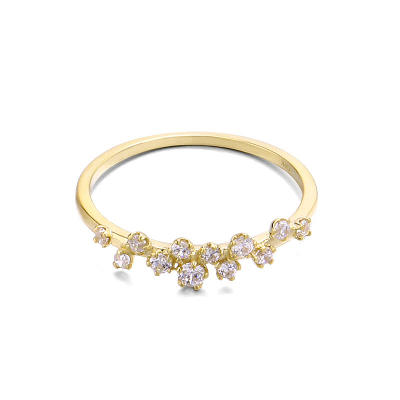 9K Gold Zircon Ring for Women