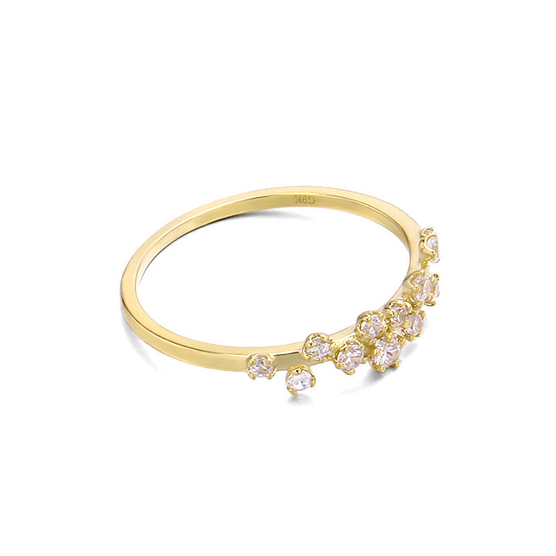 9K Gold Zircon Ring for Women