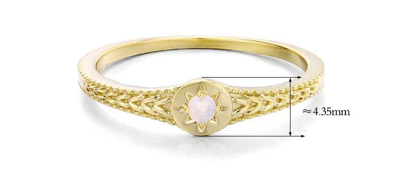 9K Gold Natural Opal Ring