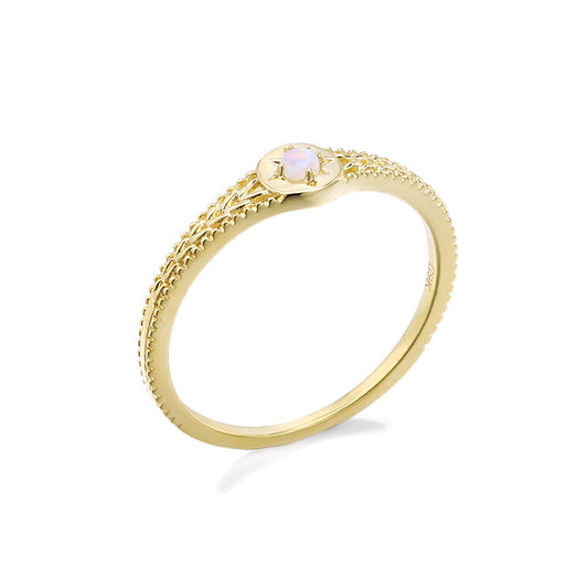 9K Gold Natural Opal Ring