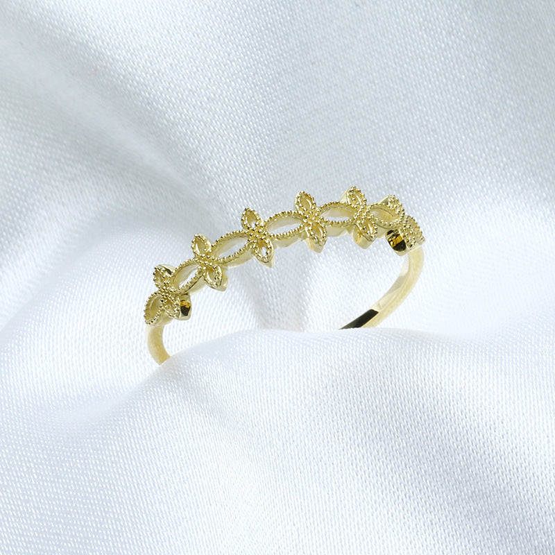 9K Gold Layering Ring for Women