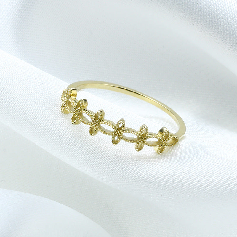 9K Gold Layering Ring for Women