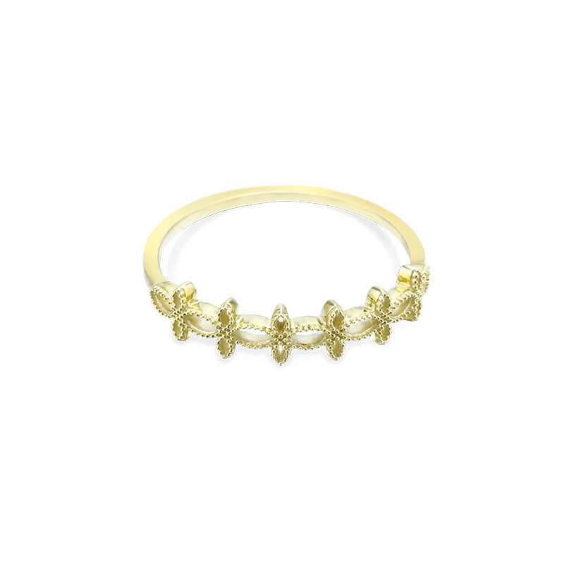 9K Gold Layering Ring for Women