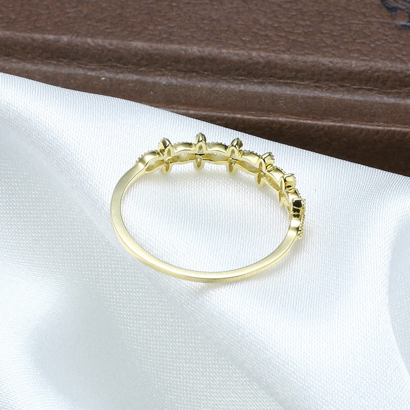 9K Gold Layering Ring for Women