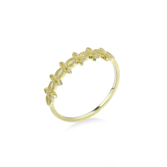 9K Gold Layering Ring for Women