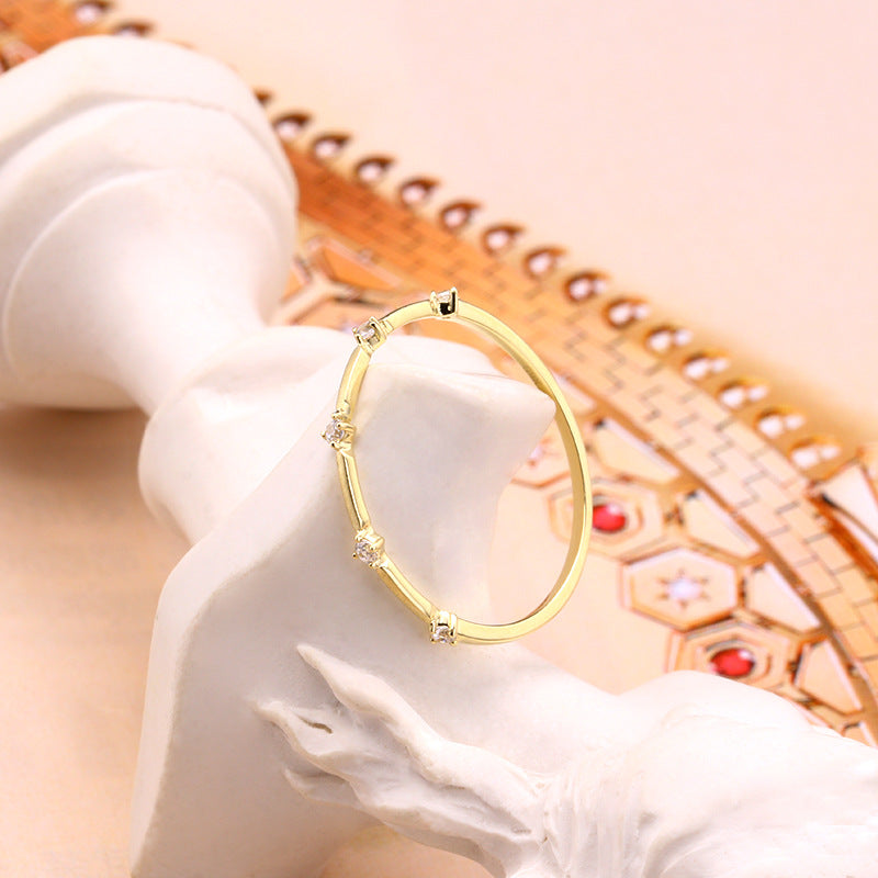 9K Gold Ring | Minimalist Finger Ring, Trendy Delicate Design, Elegant  Jewelry for Women, Perfect for Everyday Wear